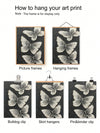 Monochrome Butterfly Trio: Hand-Painted Wall Art Decoration for Any Space