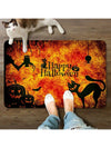 Enhance your spooky chic style this Halloween with our Black Cat Print Non-Slip Doormat! Made with non-slip material, this doormat is perfect for any room in your home. Plus, the chic black cat design adds a touch of festive flair. Keep your floors clean and stylish this Halloween season!