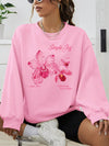 Chic Floral Print Loose-Fit Sweatshirt for Effortless Fall Style