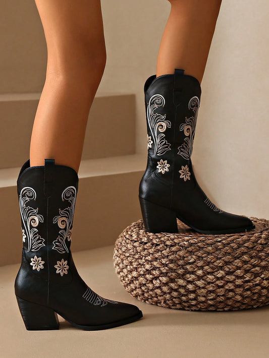 Vintage Embroidered Western Cowboy Boots: A Stylish Update for Fall and Winter