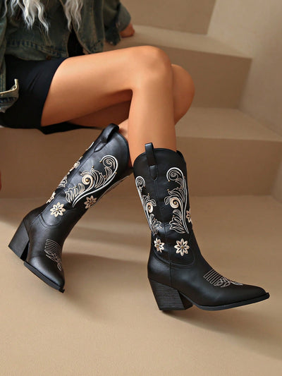 Vintage Embroidered Western Cowboy Boots: A Stylish Update for Fall and Winter