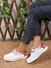 Floral Patchwork Lace-Up Sport Shoes: A Stylish Twist on Casual Footwear