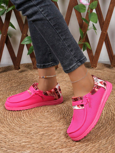 Floral Patchwork Lace-Up Sport Shoes: A Stylish Twist on Casual Footwear