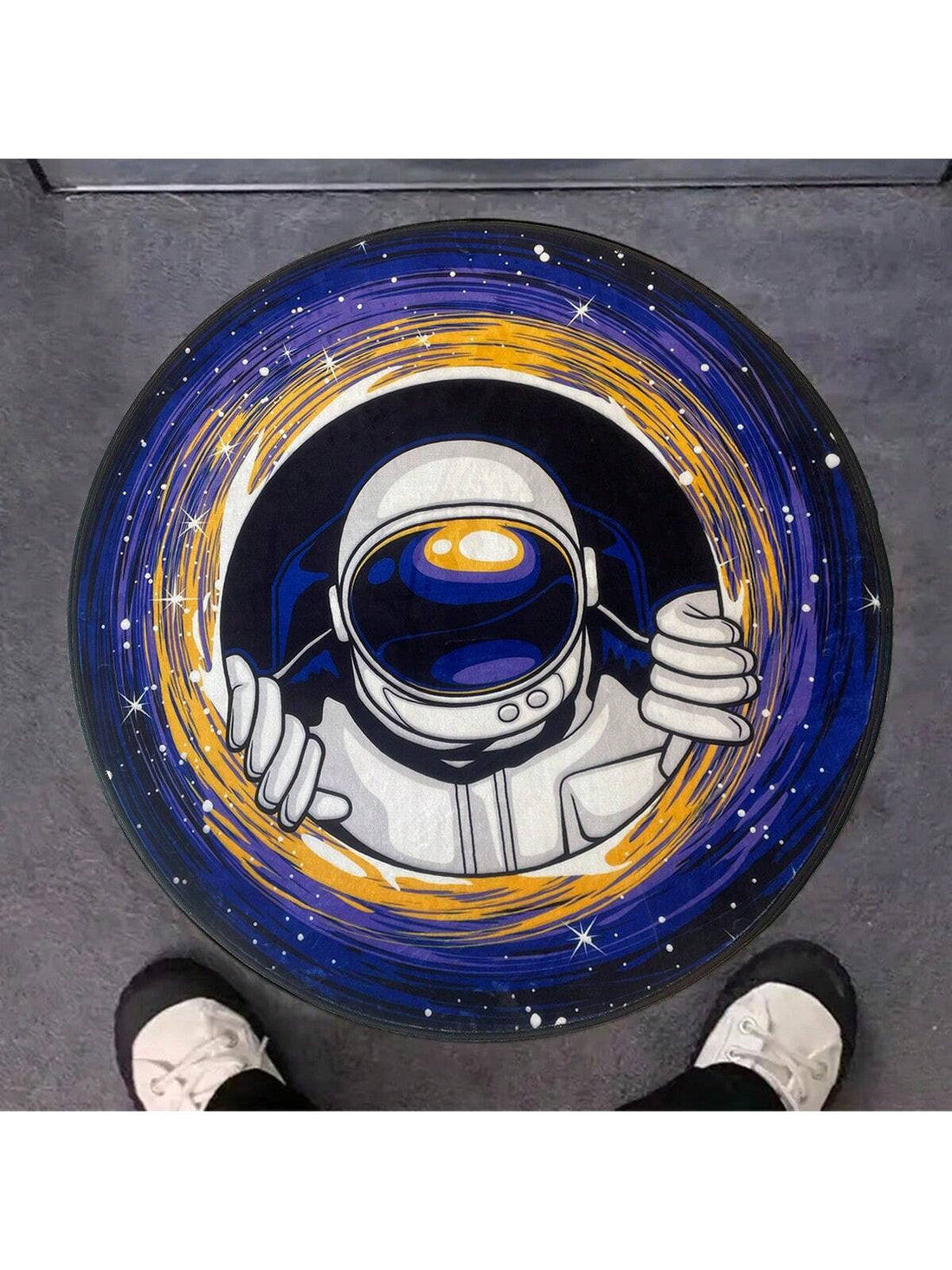 Transform any room into a spectacular space with our Space Galaxy and Astronaut Round Carpet! Made with plush materials, it adds a fun and playful touch to your home decor. Perfect for any room and sure to be a hit with all ages. 