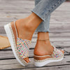 New Arrival: Vibrant Woven Wedge Platform Sandals for Women