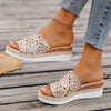 New Arrival: Vibrant Woven Wedge Platform Sandals for Women