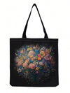 Van Gogh Floral Canvas Tote Bag: Aesthetic Art Handbag for Art Lovers