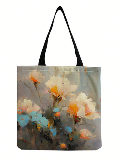 Van Gogh Floral Canvas Tote Bag: Aesthetic Art Handbag for Art Lovers