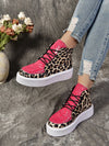 Trendy Leopard Print Roman Short Boots for Chic Office Style