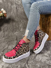 Trendy Leopard Print Roman Short Boots for Chic Office Style