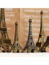 Charming 3-Piece Eiffel Tower Metal Model Set - Elegant European Home Decor