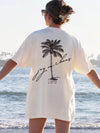 Chill Vibes Only: Coconut Tree Pattern Beach Casual T-Shirt