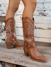 Stylish Embroidered Mid-Calf Western Boots for Women – Perfect for Spring & Autumn Fashion