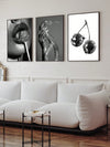 Add a touch of elegance to your home with our Chic and Stylish 3-Piece Black, White, and Gray Hanging Paintings Set. Perfect for modern home decor, these paintings feature a sleek design and monochromatic color palette. Create a sophisticated atmosphere and elevate your interior with this unique set.