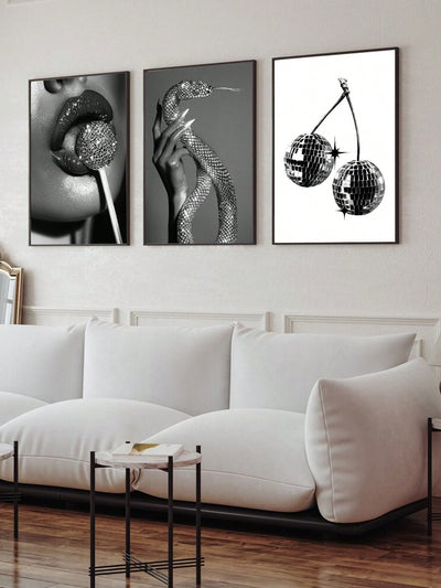 Add a touch of elegance to your home with our Chic and Stylish 3-Piece Black, White, and Gray Hanging Paintings Set. Perfect for modern home decor, these paintings feature a sleek design and monochromatic color palette. Create a sophisticated atmosphere and elevate your interior with this unique set.