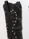 Stylishly Western: Embroidered Rivet V-Cut Boots for Women