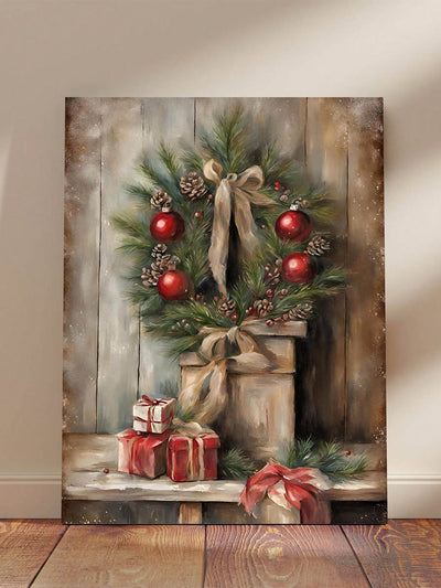 Festive Santa Claus Canvas Art Set - 3-Piece Holiday Wall Decor for a Joyous Christmas Look (Unframe)