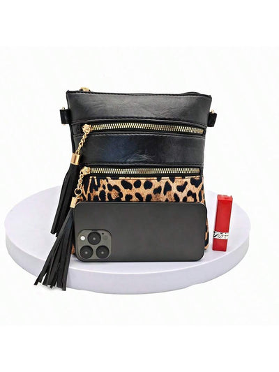 Wildly Chic Leopard Print Tassel Crossbody Bag - Your Statement Piece for Every Outing!