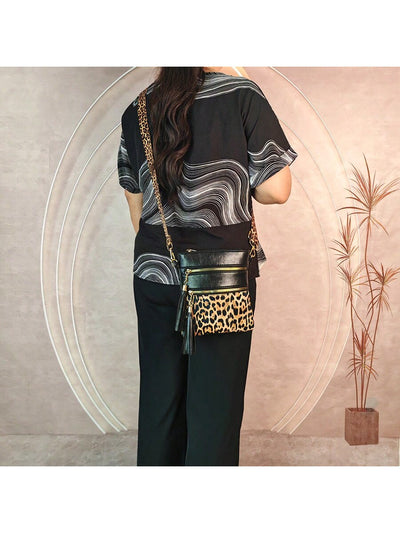 Wildly Chic Leopard Print Tassel Crossbody Bag - Your Statement Piece for Every Outing!