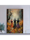 Witches Gathering Wild Flowers: Unframed Canvas Wall Art for Bedroom, Office, or Living Room Decor