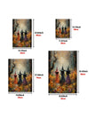 Witches Gathering Wild Flowers: Unframed Canvas Wall Art for Bedroom, Office, or Living Room Decor