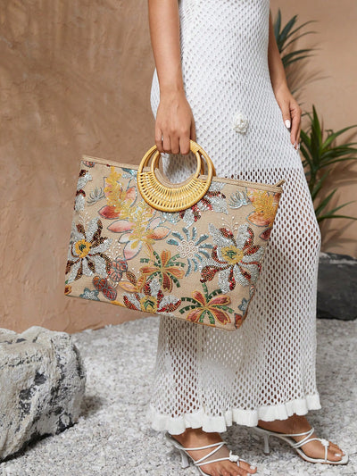 Trendy Women's Random Pattern Tote Bag – Perfect for Fashionable Days Out!