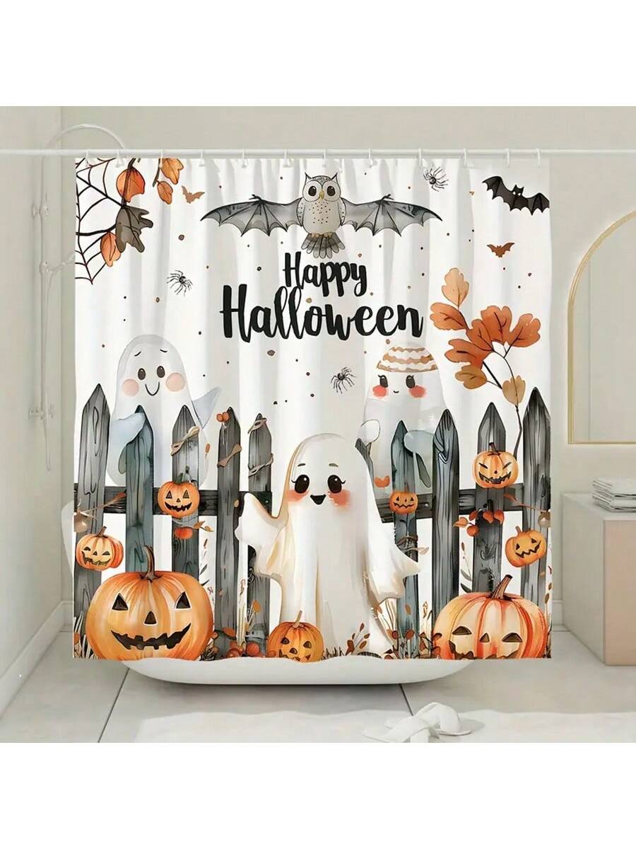 Transform your bathroom into a stylish and spooky space with the Spooky Chic Halloween Shower Curtain Set. Featuring a unique design of ghosts, pumpkins, and African American butterfly quote, this curtain will add a festive touch to your home. Made of high-quality materials for durability and easy maintenance.