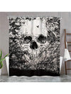 Creepy Cool Gothic Skull Shower Curtain: Horror Tree and Skeleton Design