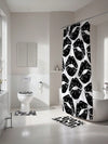 Black Lips Pattern Printed Shower Curtain - Modern Style Bathroom Decor with Anti-Mildew and Waterproof Features