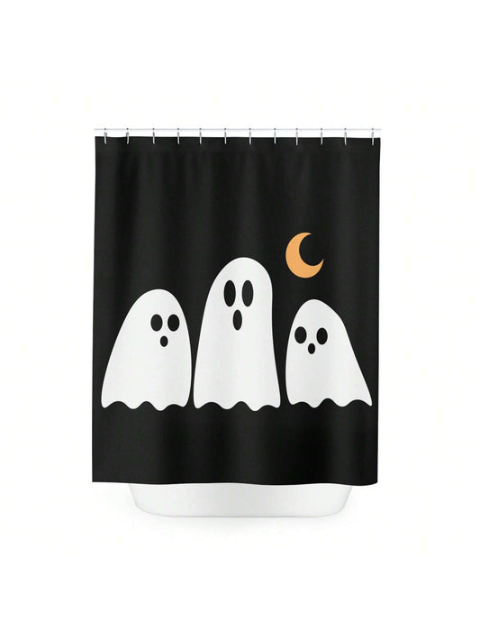 Introduce some spookiness to your bathroom with our Spooky Shower: Halloween Ghost Print Waterproof Curtain. Featuring a unique ghost print, this curtain is not only decorative, but it also keeps your bathroom floor dry with its waterproof material. Comes with hooks for easy installation.