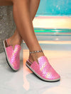 Sparkle and Shine: Plush Women's Casual Slip-On Flats for Indoor/Outdoor Holiday Comfort