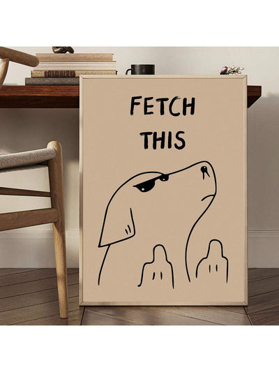 Fetch This: Whimsical Dog Art Print for Playful Home Decor