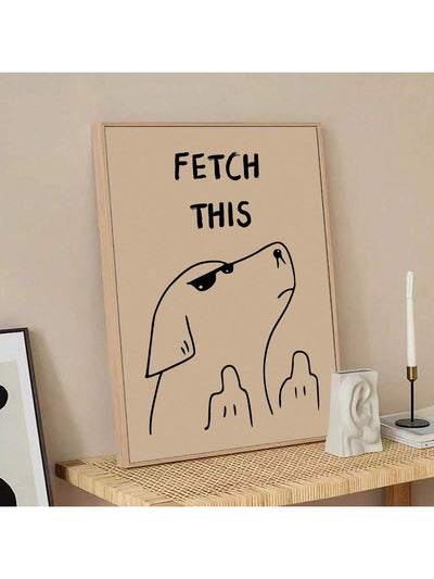 Fetch This: Whimsical Dog Art Print for Playful Home Decor