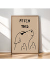 Fetch This: Whimsical Dog Art Print for Playful Home Decor