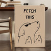 Fetch This: Whimsical Dog Art Print for Playful Home Decor