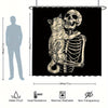 Cute Cats and Spooky Skeletons Shower Set - Perfect for Your Haunted Bathroom