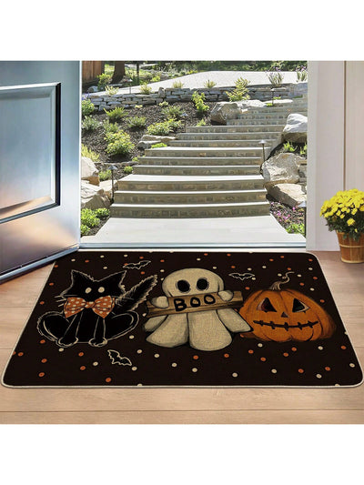 Skull Dancing Halloween Party Doormat: Modern, Minimalist, & Non-Slip