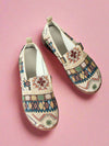 Geometric Embroidered Comfort Loafers: Stylish and Practical Work Shoes for Every Day