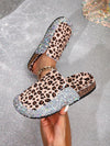 Cozy Brown Flower Slippers: Women's Casual Diamond Sequin Sandals