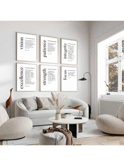 Faithful Inspirations: 6-Piece Bible Verse Wall Art Set - Ideal Gift for Home and Office Decor