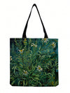 Van Gogh Floral Canvas Tote Bag: Aesthetic Art Handbag for Art Lovers