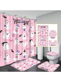 Transform your bathroom into a haunted sanctuary with our Spooky and Cute: Halloween Ghost Printed Shower Curtain Set. This set features a playful yet eerie ghost print, perfect for adding a touch of Halloween spirit to your home. Its durable material ensures long-lasting use while keeping your bathroom clean and dry.