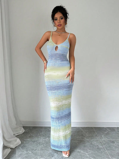 Chic Ombre Bodycon Sleeveless Summer Dress for Effortless Style