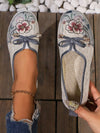 Spring Blossom Embroidered Floral Flat Casual Shoes for Women