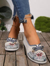 Spring Blossom Embroidered Floral Flat Casual Shoes for Women