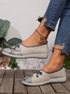 Spring Blossom Embroidered Floral Flat Casual Shoes for Women