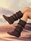 Asymmetrical Stripe Knitted Slouch Boots: Cozy and Chic Winter Essential for Women