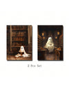 Gothic Ghost Art Canvas Posters - Dark Academia Decor for Home, Living Room, or Dorm