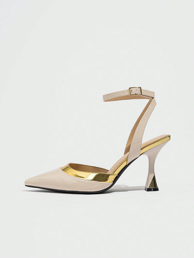 Classic Color Block Pointed Toe Stiletto Sandals: The Ultimate Formal Shoe