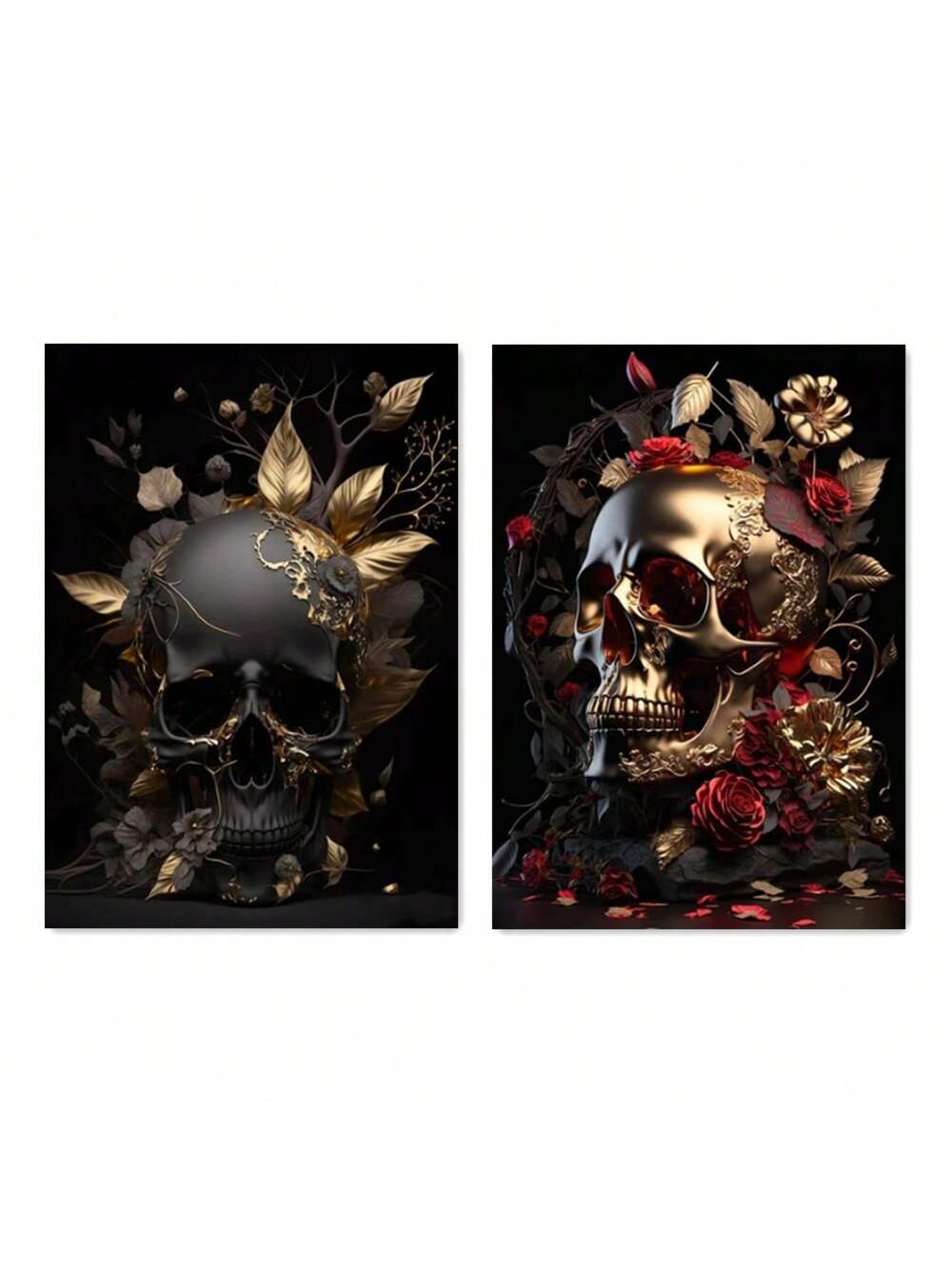 Enhance your living room decor with our Abstract Floral Skeletons &amp; Vintage Flowers Wall Art Set. Featuring intricate floral skeletons and vintage flowers, this set adds a unique touch to any space. Made with high-quality materials, these pieces are sure to impress. Elevate your home decor today.